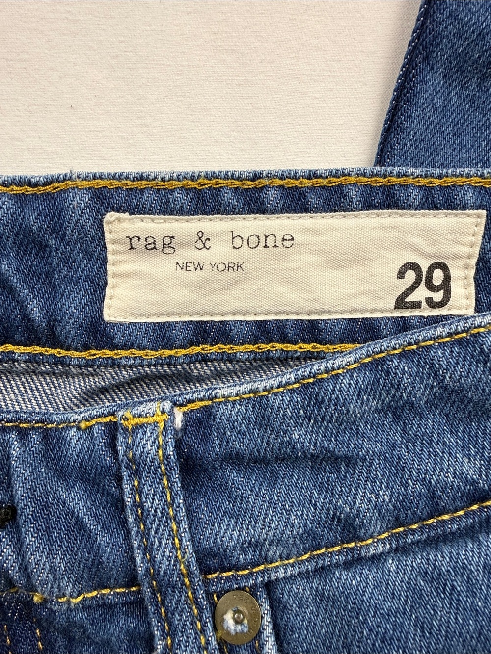 Rag and Bone sz 29 Blue Women’s High-Rise Straight Jeans - Picture 3 of 12